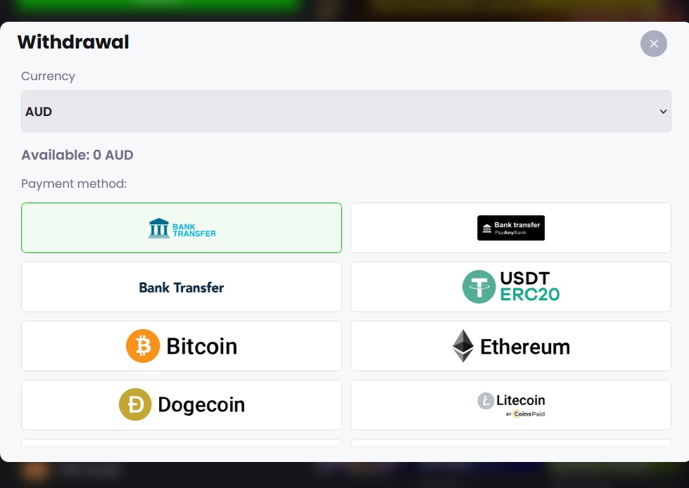 Withdrawal Options